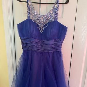 Blue Short prom dress